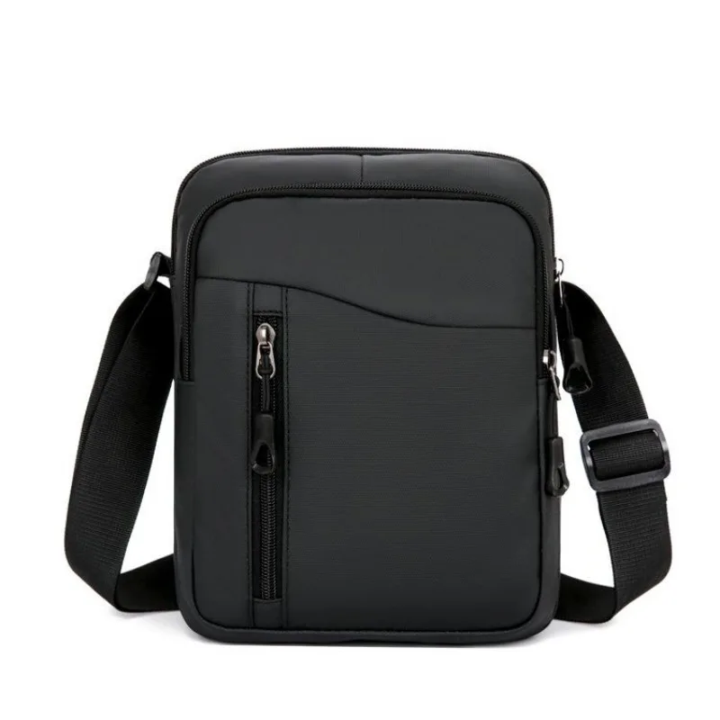 2025 New Men Bag Oxford Cloth Zipper Shoulder Bag Lightweight Solid Color Messenger Bags Casual Backpack Business Briefcase
