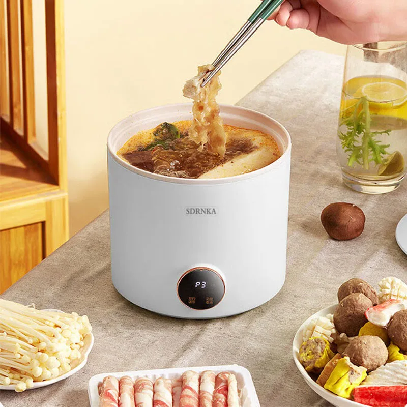 1.6L Rice Cooker Multifunctional Electric Cooker Ceramic Glaze Non-stick Liner Portable Kitchen Appliance Mini Electric Hot Pot