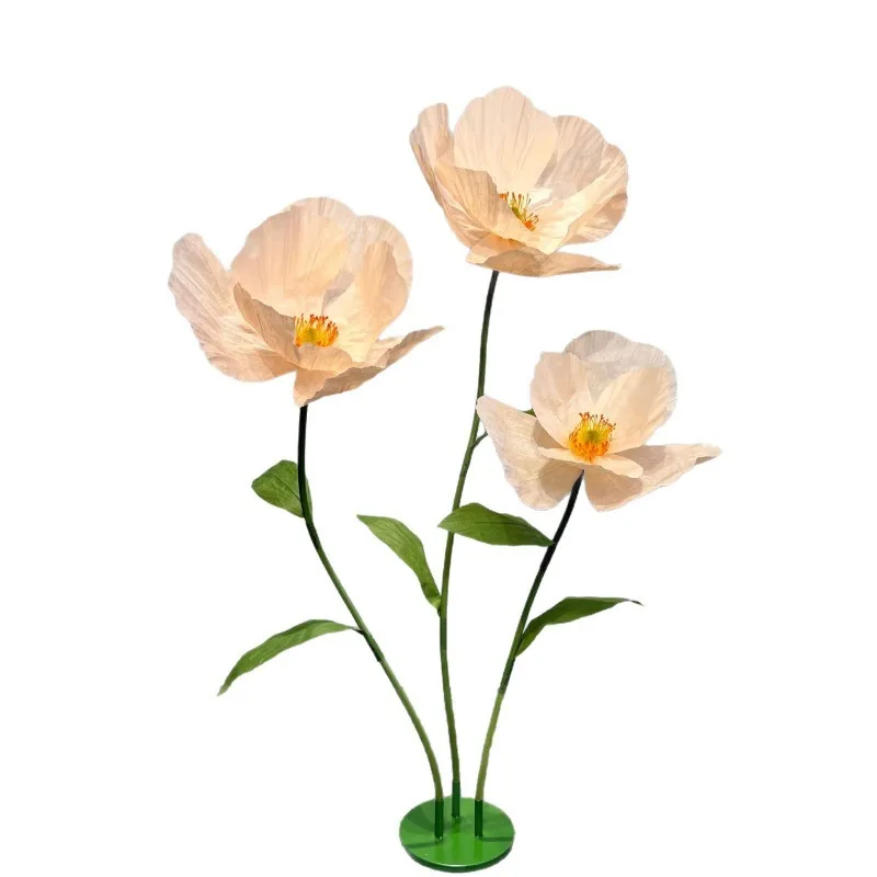 For three-dimensional poppy landscaping window decoration flower simulation paper art flower