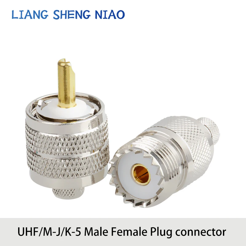 UHF male wiring intercom car connector M female 50-5/RG142 SL16 feeder crimping M head thick needle