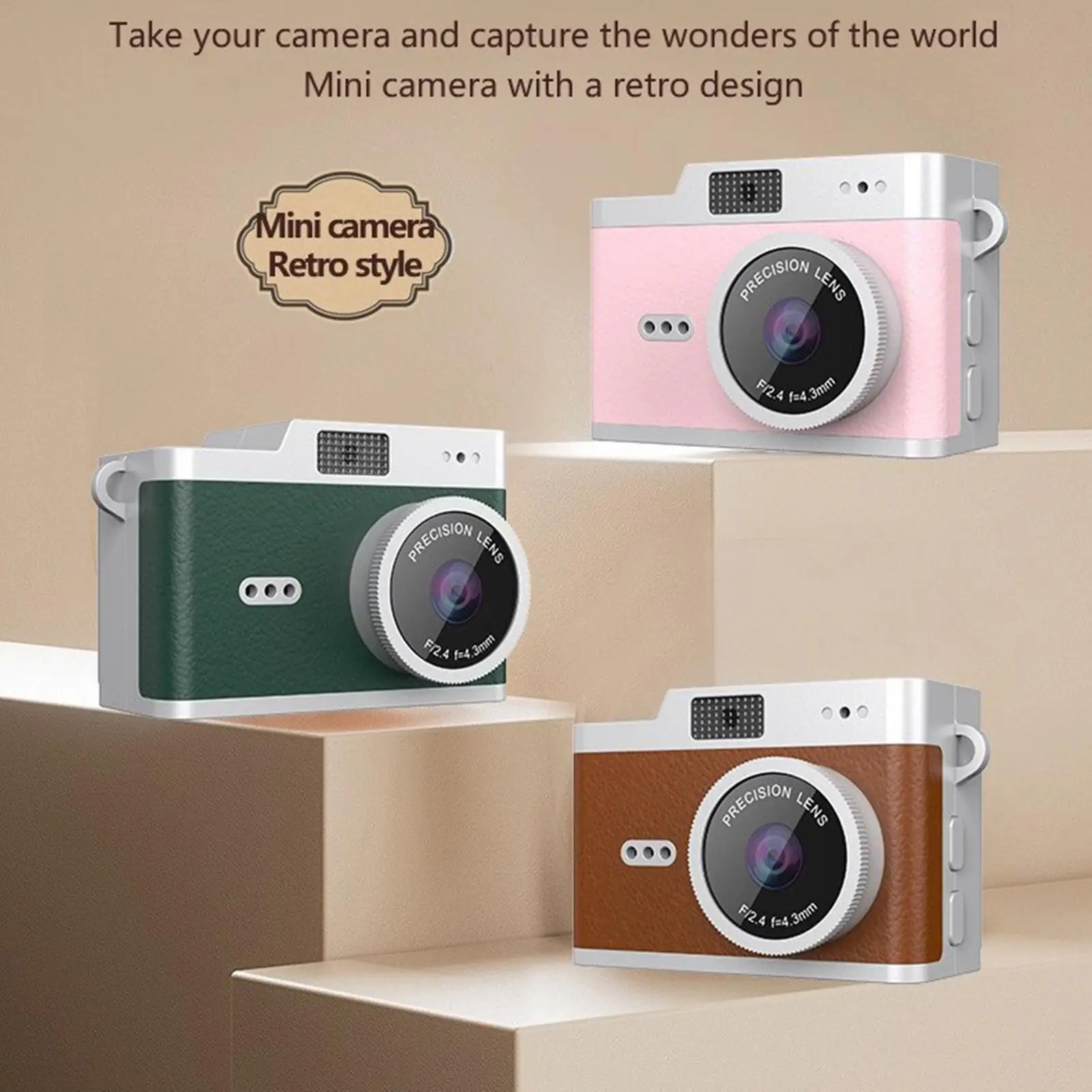 小型カメラ 3フィルター 1080P ビデオカメラ コンパクト ヴィンテージ レコーダー カメラ 初心者 大人 子供 男の子 女の子 旅行 写真撮影用