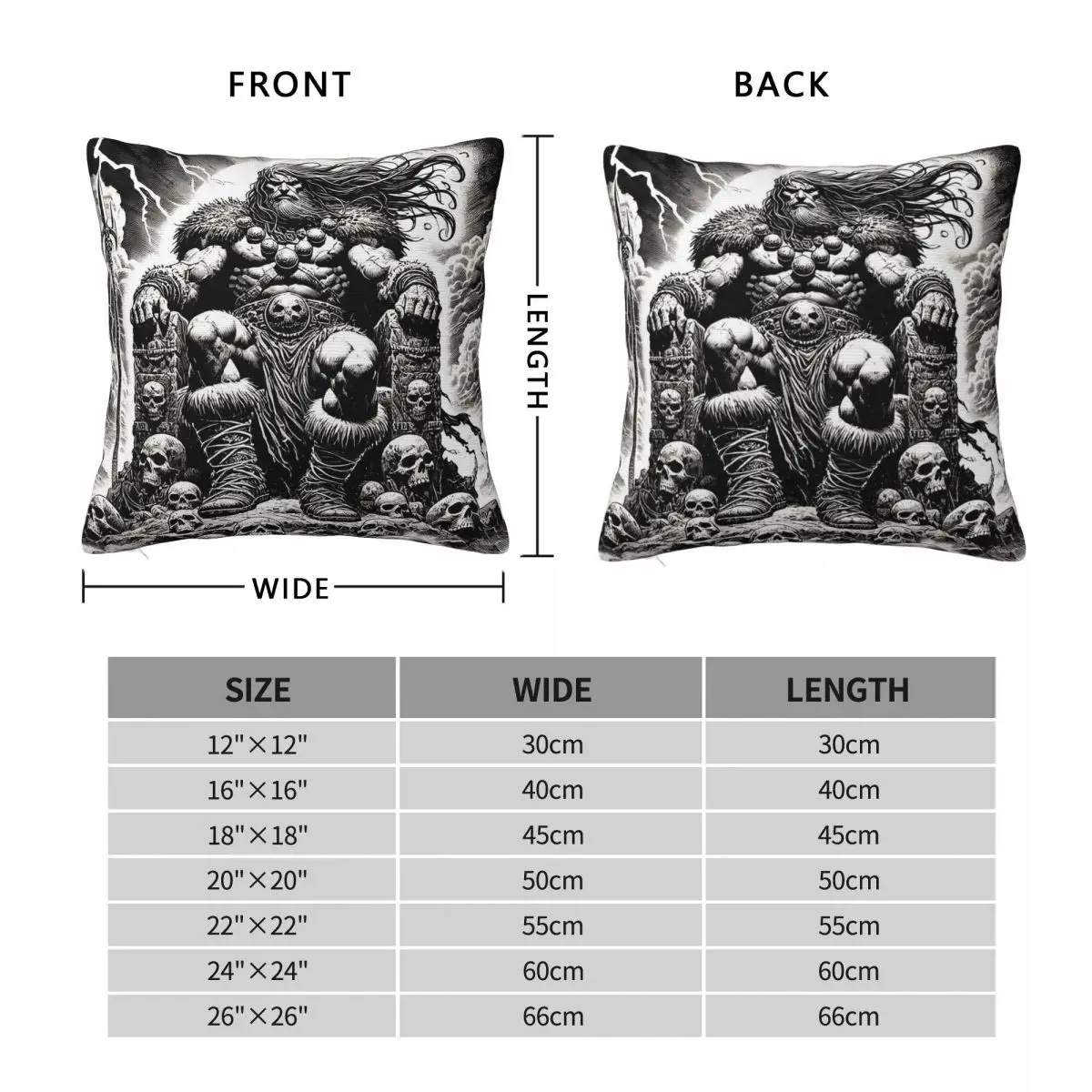 Wrath Of Crom God Of Strength Square Pillowcase Polyester Linen Velvet Creative Zip Decorative Pillow Case Sofa Cushion Case 18