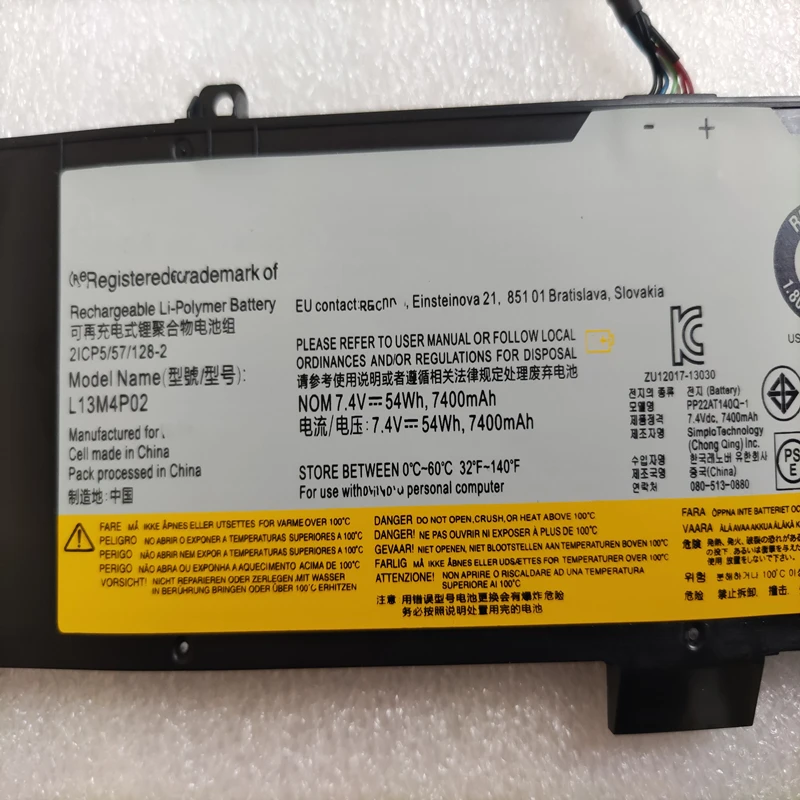 New L13N4P01 L13M4P02 5B10K10190 Battery For Lenovo Erazer Y50 80 Y70 70 TOUCH 70AT 70AS-ISE 70AM-IFI 80DT 80DU004KUS 80DU00KNUS