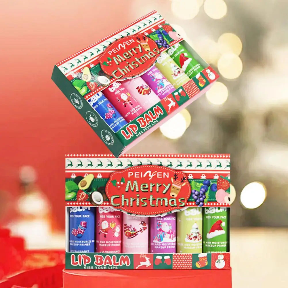 

4.7gx6pc Waterproof Fruit Color Tinted Shine Changing Moisturizing Nourishing Glow Play Lip Balm lipstick Colour Care