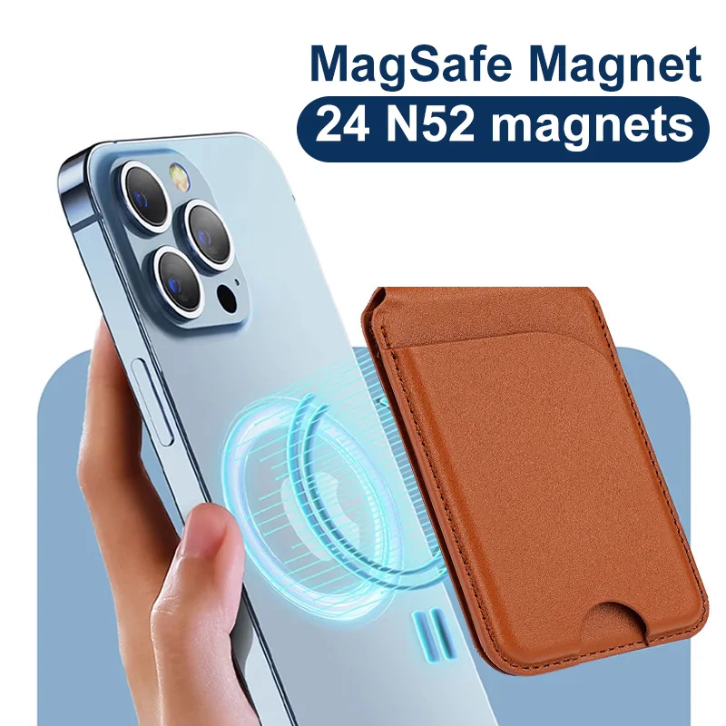 

Magnetic Phone Back Cover Back Business Card Holder New Fashion Thin Bracket for iPhone 12 13 14 15 16 MagSafe Phone Case