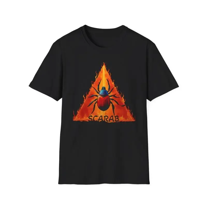 Scarab Fire Softstyle T Shirt Trendy Bohemian Style Halloween Costume Unique Idea Summer Fashion
