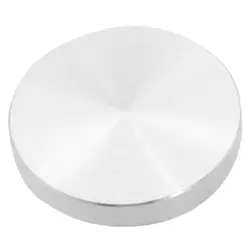 Pied de table adaptateur pour plaque de verre, aluminium, rond, argent, 50x8mm