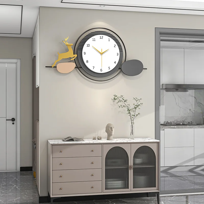 Nordic Design Clock Wall Hanging Luxury Silent Living Room Wall Clock Modern Creative Orloge Murale Moderne Room Decorarion