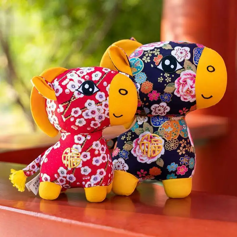 2026 Horse Year Mascot Plush Doll Cartoon Lucky Chinese Zodiac Pony Plush Toys New Year Decoration Pendant Spring Festival Gifts