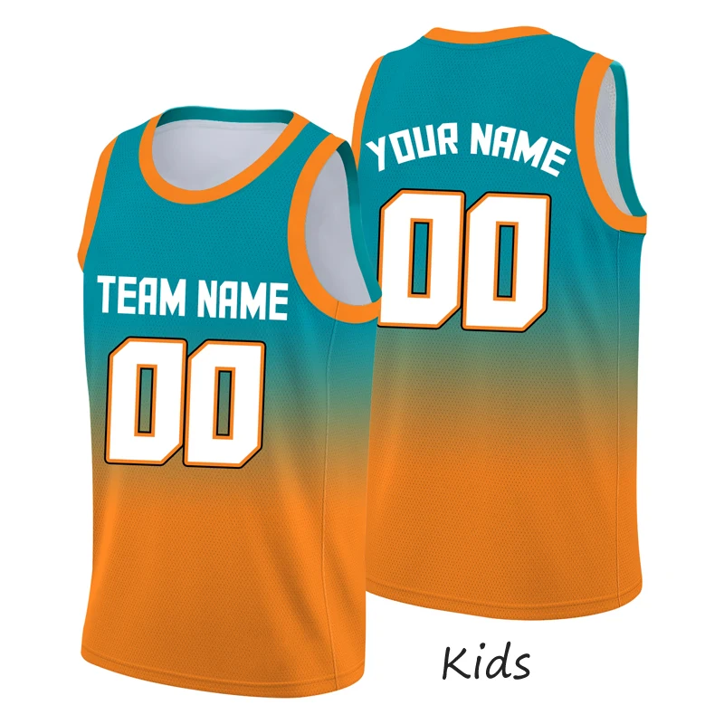 

Kids Basketball Tank Top T-shirt Boy Custom Name Team Jersey Child Basketball Outfit Sleeveless Shirts Equipment Clothes