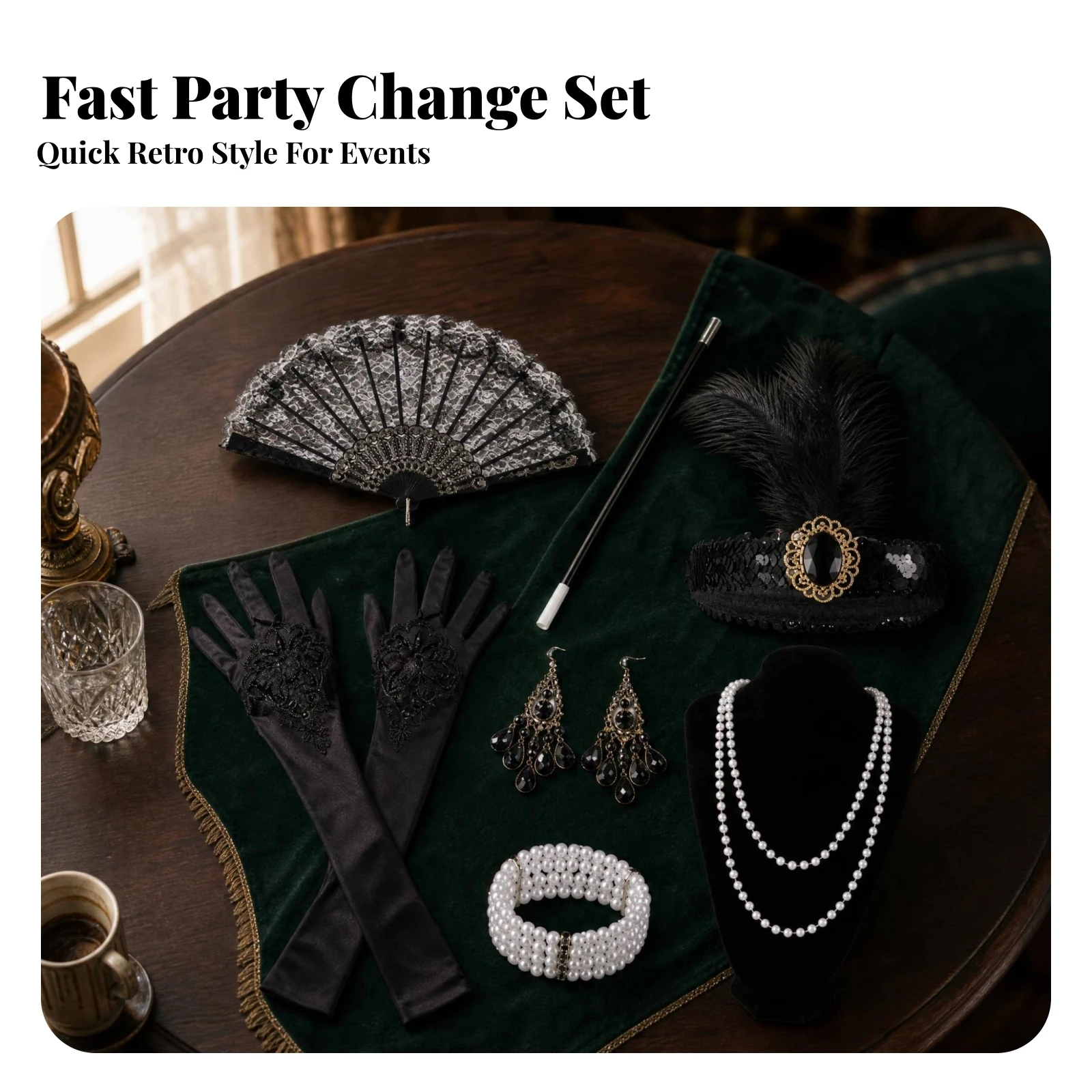 1920s Costume Accessory Set Pa - Women'S Accessories In The 1920S ulasan dan harga