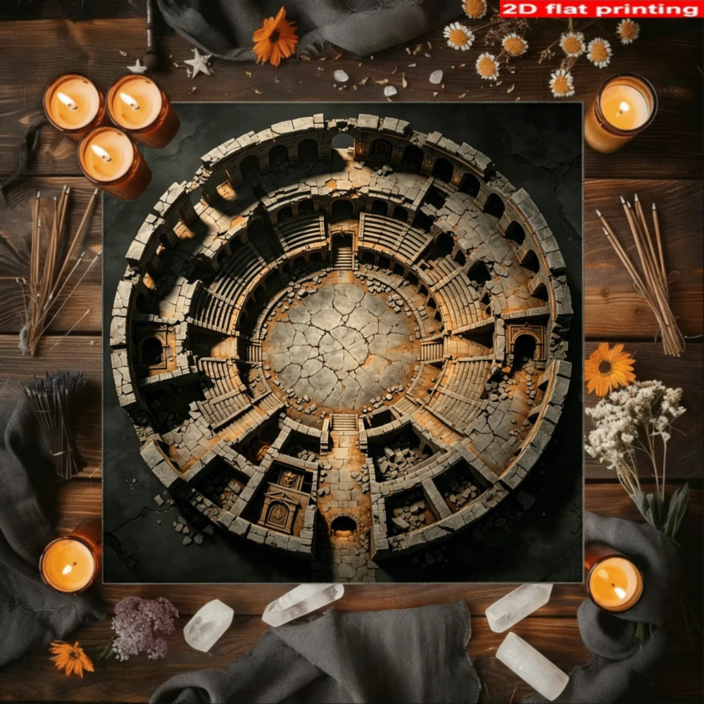 Tarot Tablecloth Witchcraft Altar Cloth Mystical Occult Reading Mat Boho Decor Surface Spread Card Reading Mystical Decor 60x60c