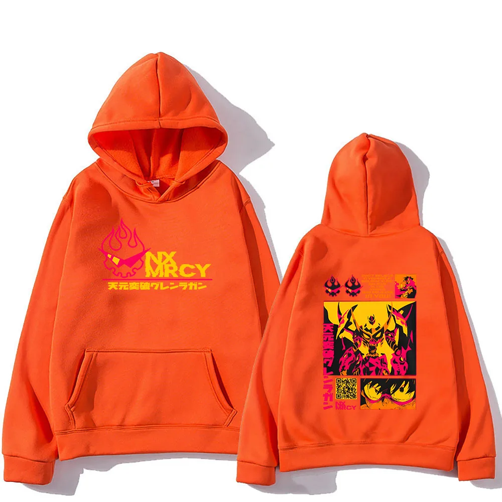 Tengen Toppa Gurren Lagann Hoodie Japanese Anime Double Sided Print Sweatshirt Boy Long Sleeve Hip Hop Streetwear Unisex Hoodies image 2