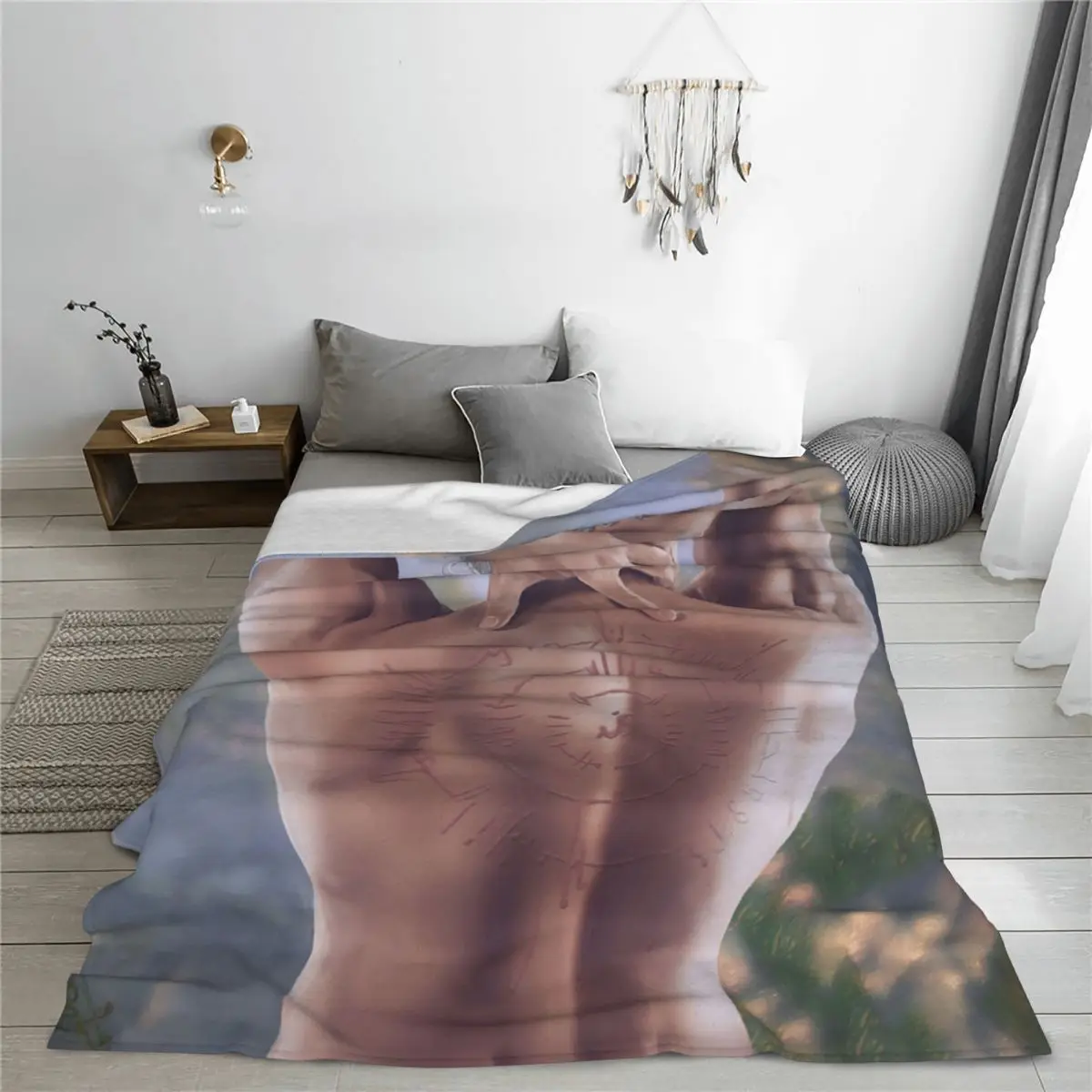 Astarion BG3 Game Blanket Fleece Spring/Autumn Multifunction Lightweight Throw Blankets for Bed Travel Rug Piece