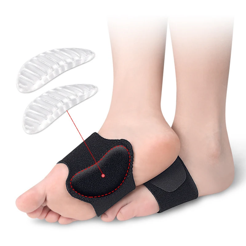 Orthopedic Arch Support Insoles Sleeves Flat Foot Correction High Arch Cushion Plantar Fasciitis Pain Relief Foot Pads