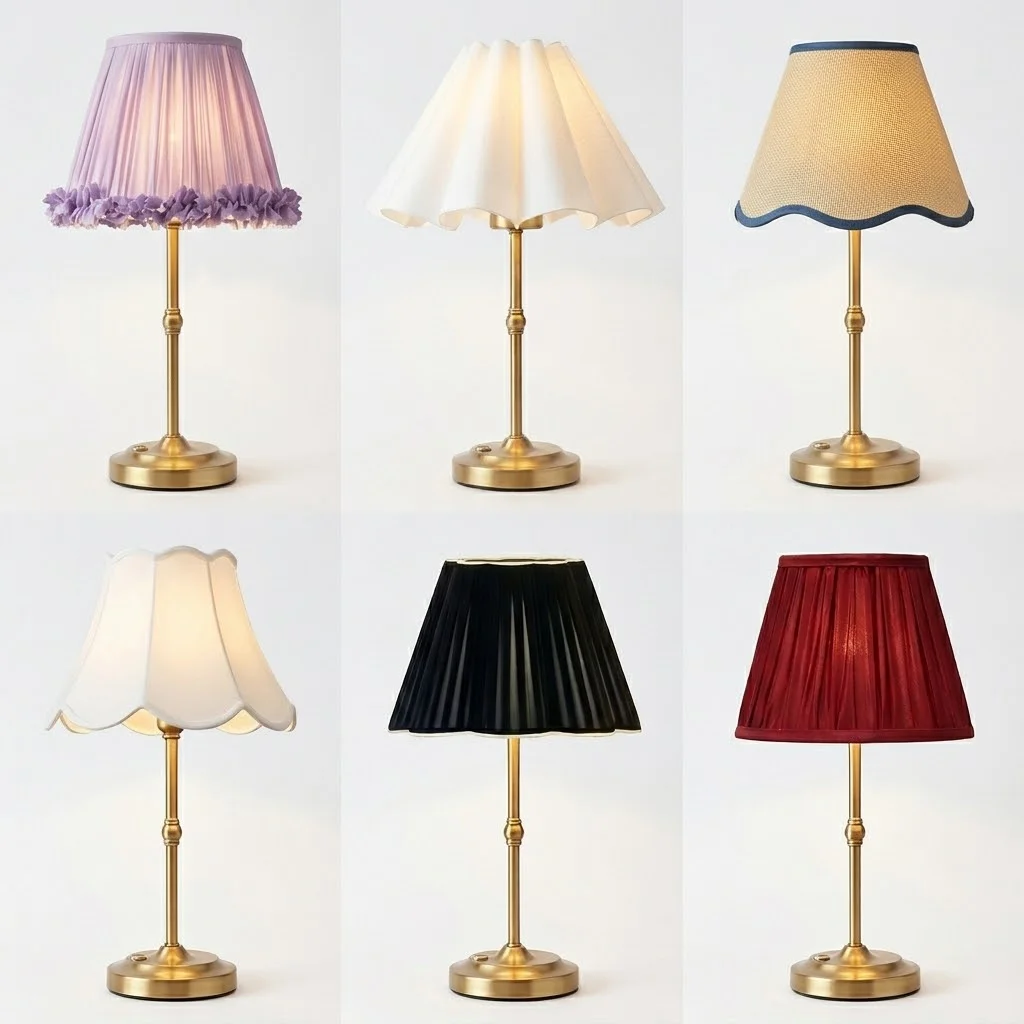 Customizable Elegant Rechargeable Cordless Touch Fabric Shade Luxury Retro Premium Classic Wedding Table Lamp