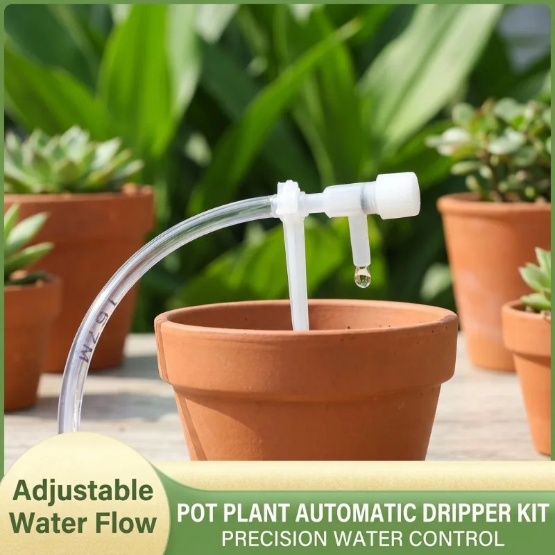 Automatic Drip Irrigation System for Plants, Adjustable Watering Kit with Timer for Garden Pots Balcony Indoor  Outdoor