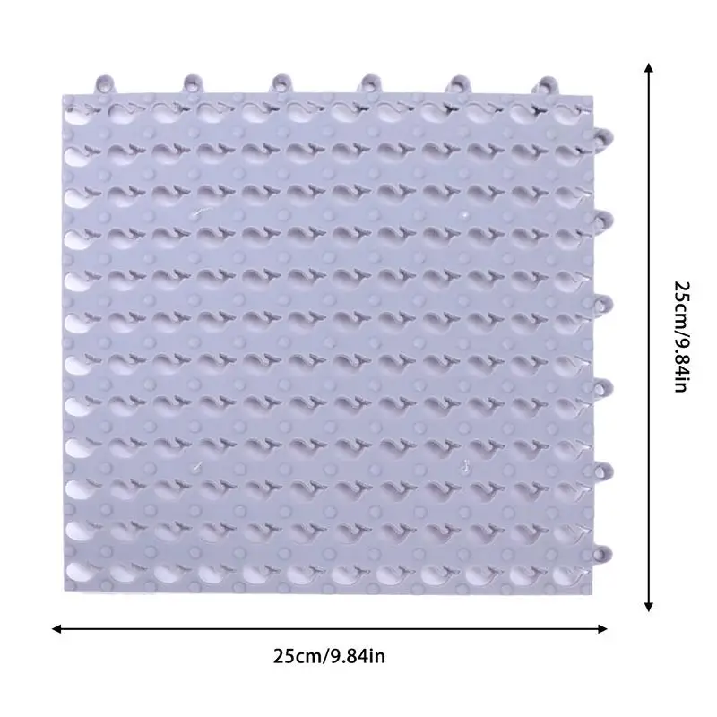 Splicing Waterproof Bathtub Mat Durable Tile Splicing Waterproof Mat With Drain Hole For Pool Shower Bath Kitchen Cushion