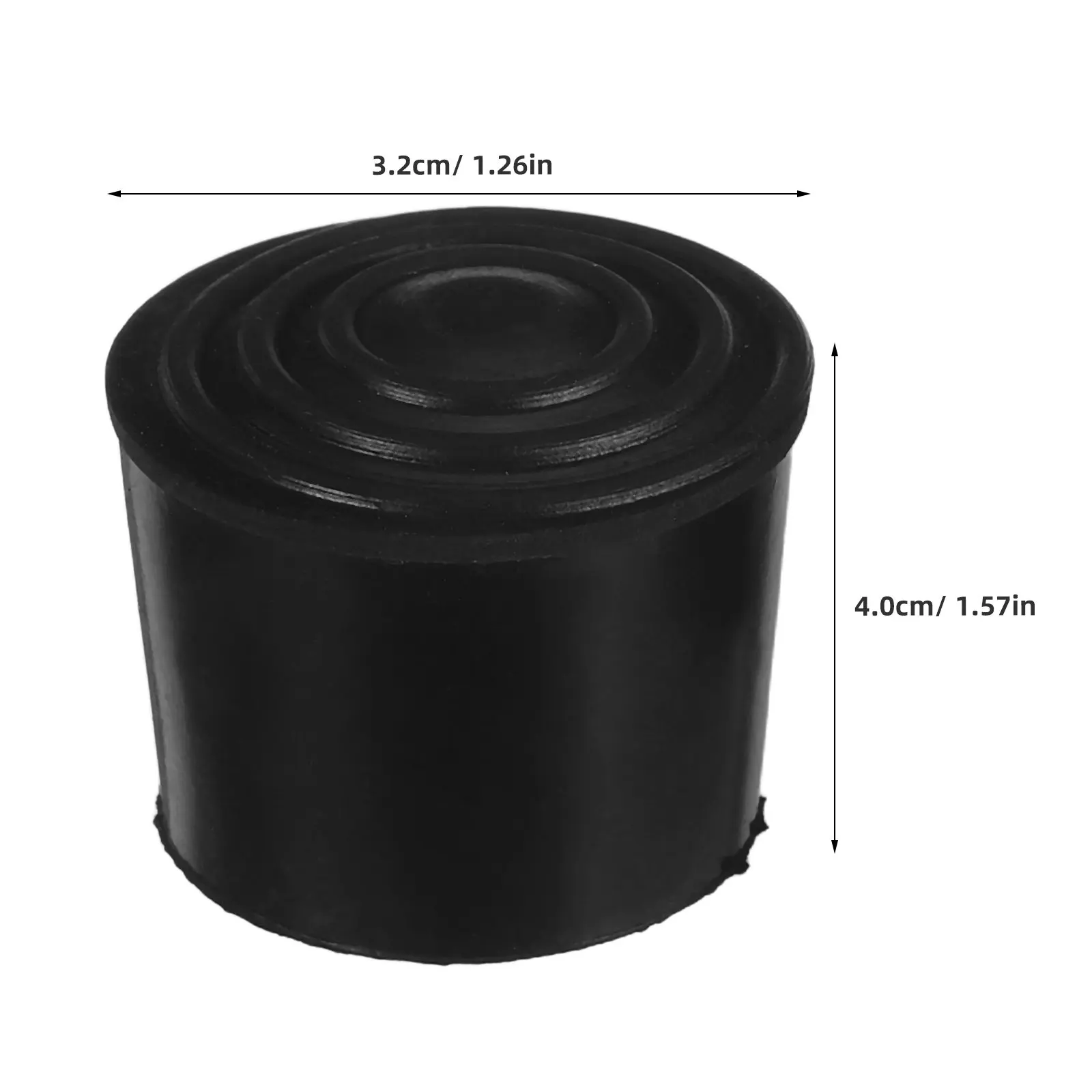 16Pcs Rubber Non Slip Round Furniture Leg Caps 32Mm Chair Table Feet Pads Floor Protectors for Hardwood Tile Laminate Surfaces