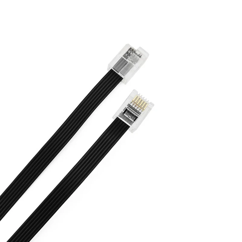 25cm/35cm/50cm/100cm High quality soft six-core cable for lego ev3 data cable LEGO right buckle 6P6C black 6-core cable