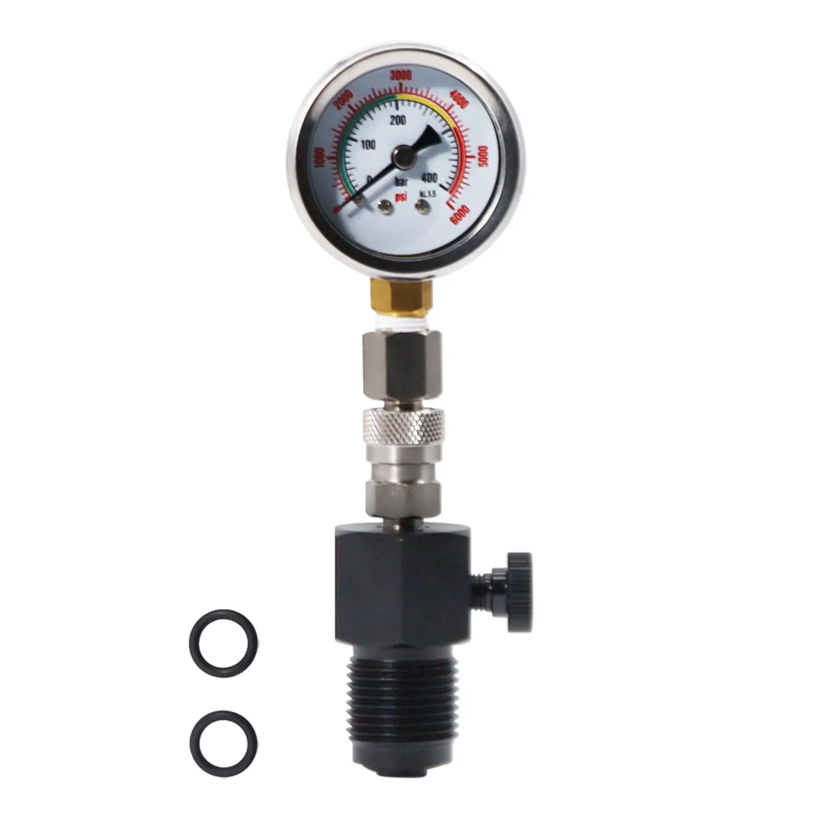 Picture 7: Durable Stainless Steel Pressure Gauge for DIN Tank Scuba Tool with Release Valve for Diving BCD