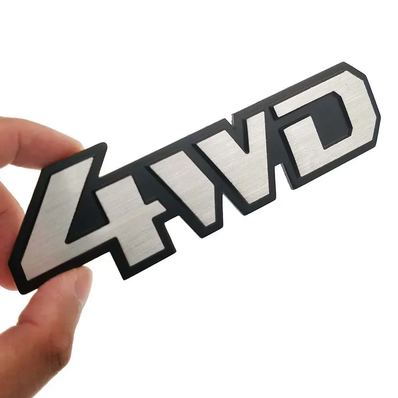 3D Auto Car Styling Chrome Metal Sticker 4WD Emblem Badge Rear Decal Logo for Toyota Impreza Subaru Honda 4X4 Off Road SUV 4WD - view 5