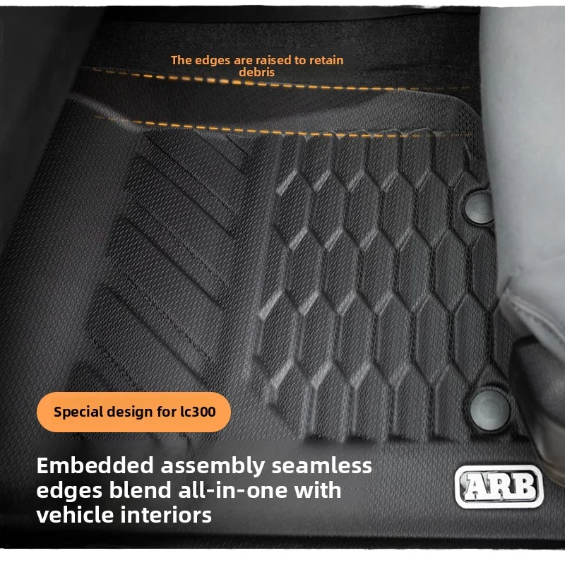 Original  All-Inclusive Anti-Slip Anti-Fouling Car Floor Mats for Land Cruiser LC300 3D Model Mirage G4 Boot Carpet Special