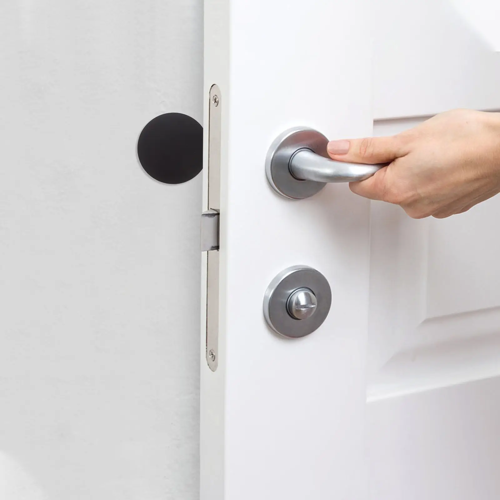 4 pièces, pare-chocs de porte, protecteur mural, butée de poignée de porte en plastique, adhésif, réduction du bruit, protecteur de bouton de porte pour les coins et les bords des murs.