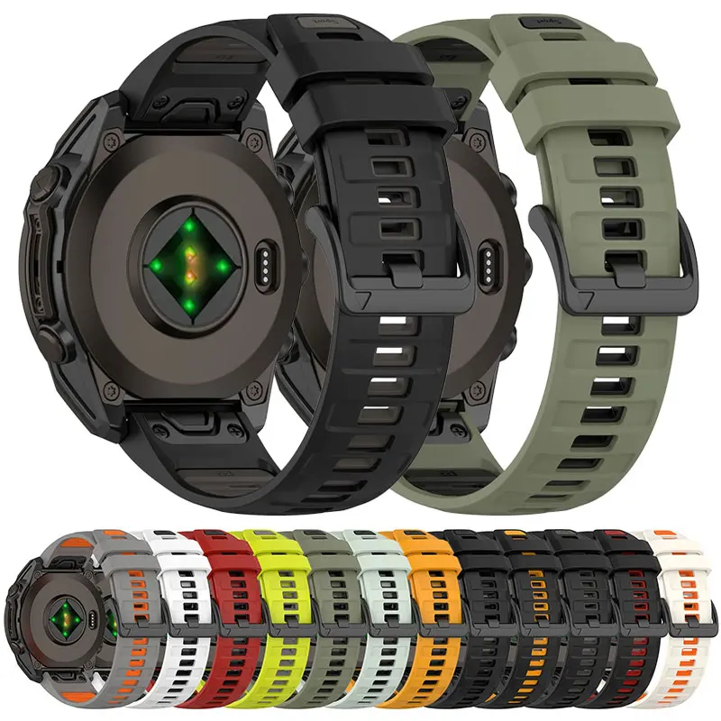 

22mm 26mm Quick Fit Strap for Garmin Fenix 8 7X 7 Pro Fenix 6X 6 5X 5Plus Tactix 7 Silicone Belt Bracelet Fenix 8 Band 47mm 51mm