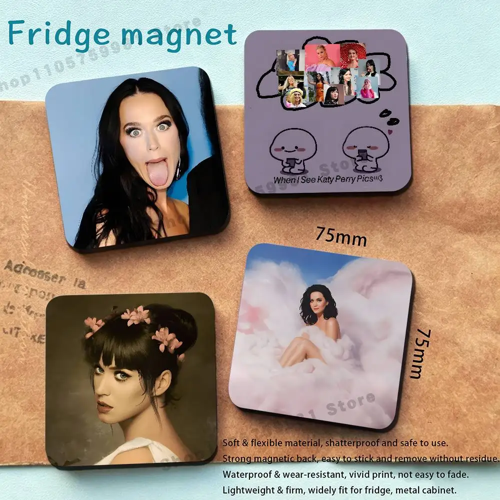 Funny Interesting K-Katy P-Perry Fridge Magnetic Magnet PVC Memorial Decor for Family Friends Students Adults