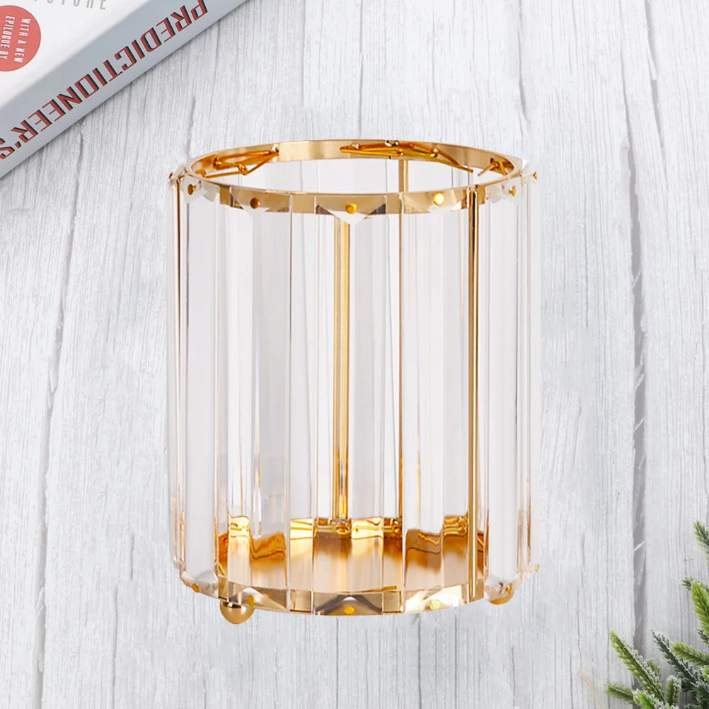 

Hexagonal Golden Vase Pen Holder Pencil Organizer Wear Resistant Creative Design Home Office Pen Holder Pencil Pot