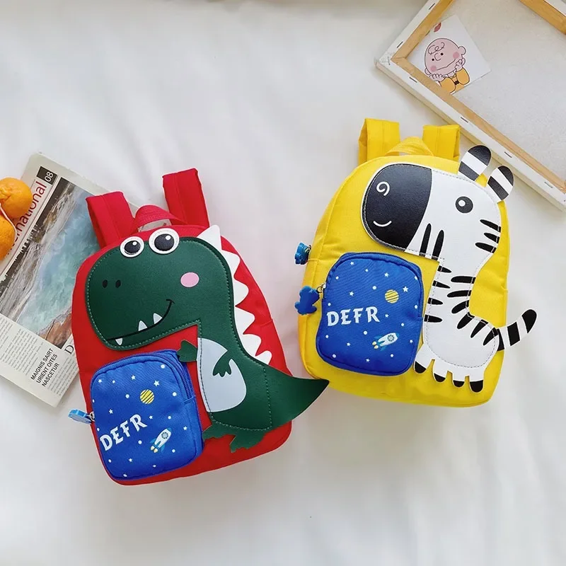 New Kindergarten Back to School Schoolbag Korean Version Cute Cartoon Little Dinosaur Backpack Baby Travel Backpack