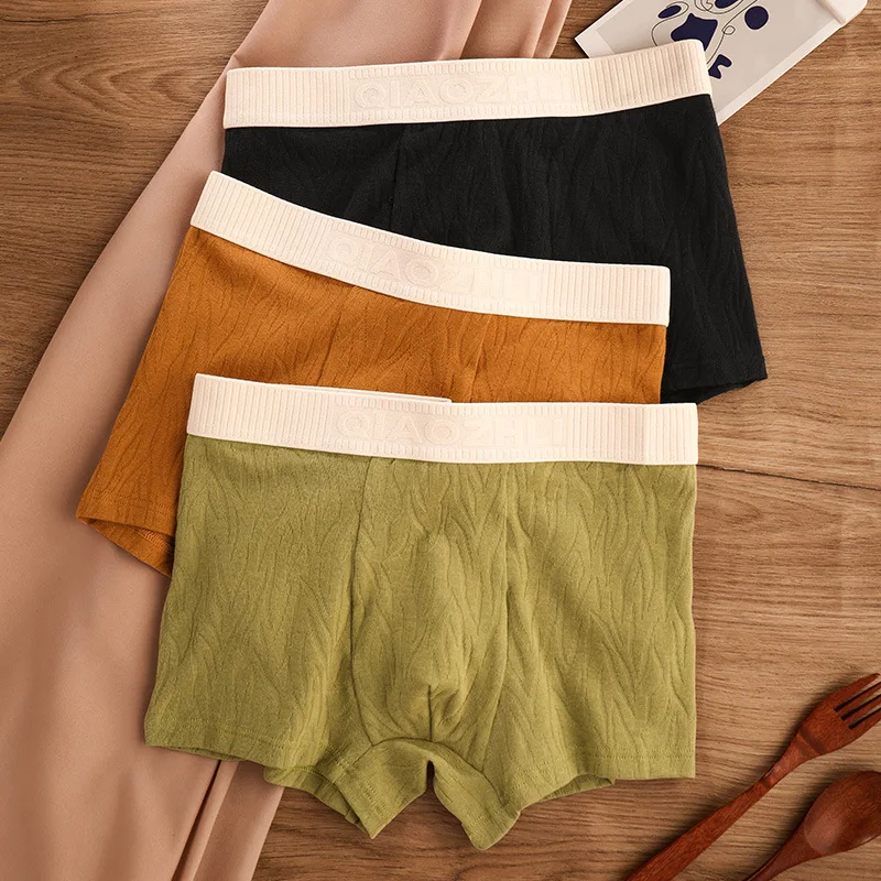 

Cotton Men Underwears Breathable Comfortable Boxers Antibacterial Briefs Mens Panties Hombre Boxershorts Teenager Sexy Lingerie