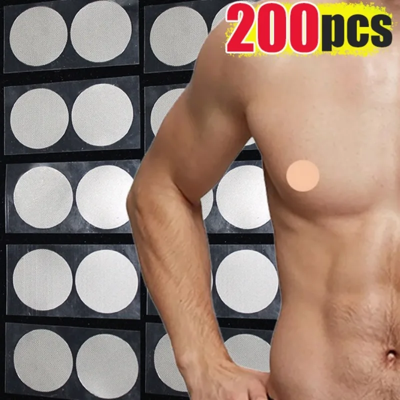 Men Nipple Cover Summer Disposable Invisible Waterproof Nipple Sticker Soft Breathable Skin Color Nipple Cover Fashion Accessory