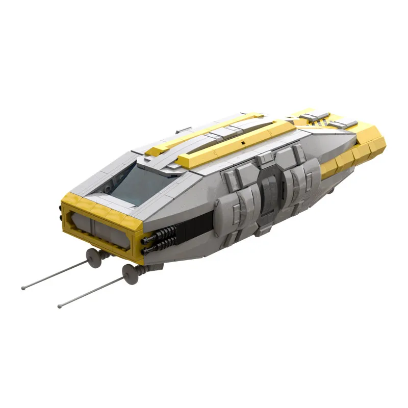 

998PCS Sci-Fi Spaceships EDC-851 Meridian Vessel Detailed Moc Diy Model Building Blocks Birthday Toy Gift for Sci-Fi Enthusiasts