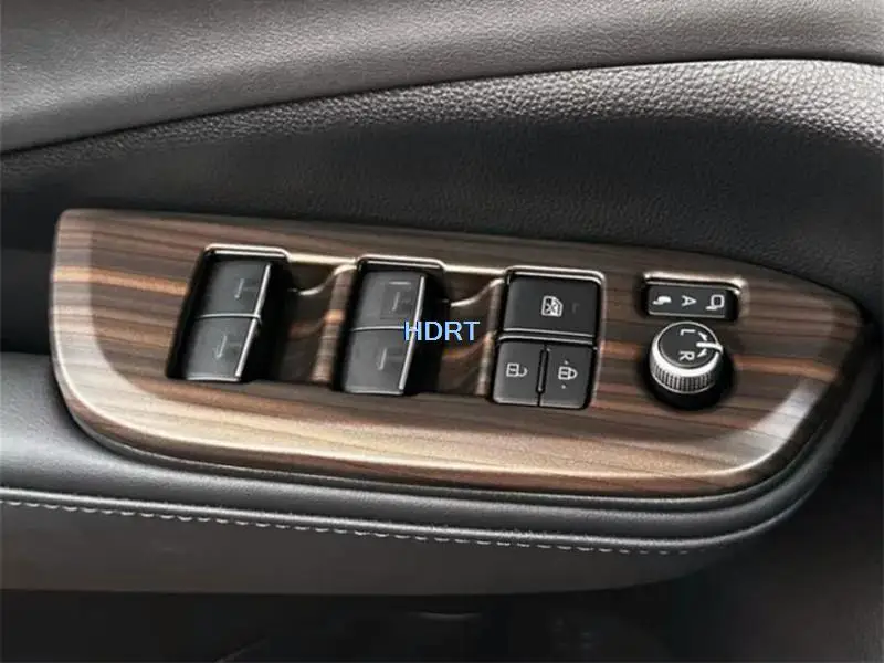 Car Styling Window Control Panel Air Outlet Gear Steering Wheel Sticker Peach Wood Interior For Toyota Crown SportCross 2023 +
