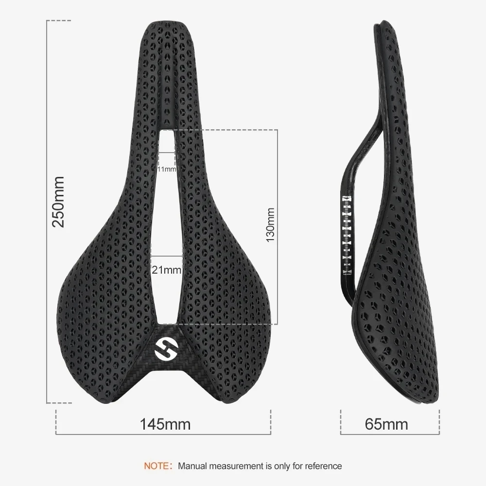 TOSEEK Bicycle 3D Printed Saddle Carbon Fiber Ultralight Hollow Comfortable Breathable MTB Mountain Road Bike Cycling Seat Parts