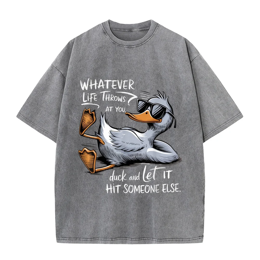 Funny Duck Graphic Tees Men Man's Teens Quote Gift T-Shirt 한국인후기많은옷 Anime Shirt Multi Color Tee Summer Top Cotton T Short
