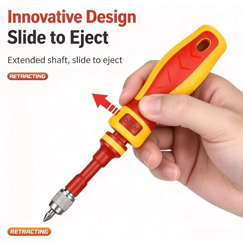 18 in 1 Electrician Screwdriver Set with Voltage Tester Pen Multi-bit Phillips Slotted Magnetic Tips Insulated Handle Home Kit