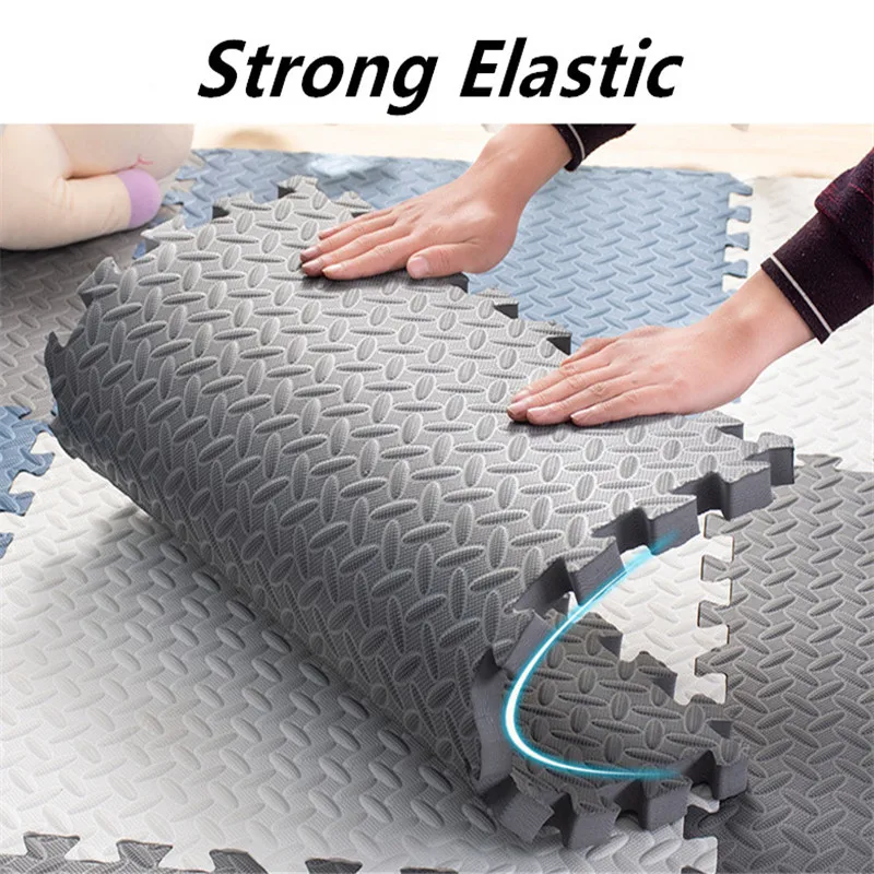 Floor Noise Mat Foot Mat 60x60cm 8PCS Thick 2.5cm Tatame Baby Play Mat Activities Mat for Baby Folding Carpet Game Puzzle Mat