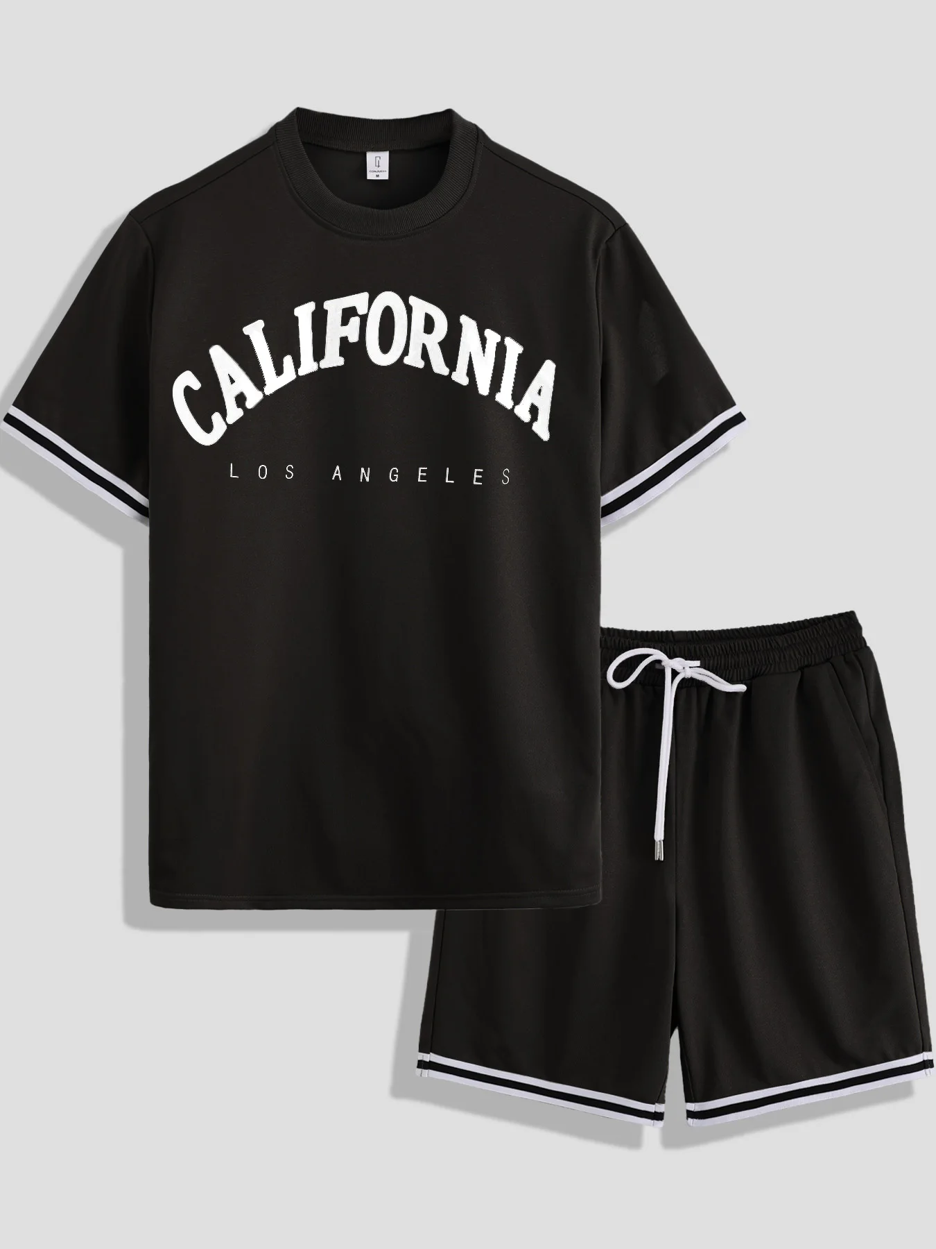 

Trendy Street Style California Print Suit | Loose Shorts, Breathable & Versatile for Summer