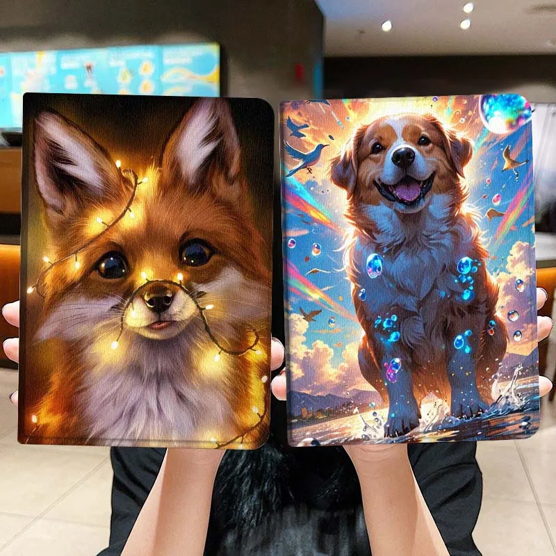 

Cute Fox String Light Gift For Honor Pad 8 V8 9 GT MagicPad 13 3 2 Tab MatePad Pro Air 12 X 12.6 Foldable Tablet Case