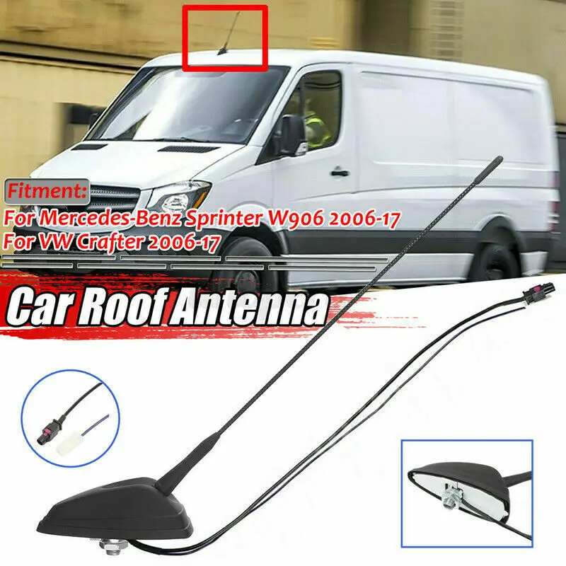 For Mercedes Benz Sprinter W906 For VW Crafter 2006-2017 Car Roof Mounted Radio Antenna Aerial A9068200475 Accessories