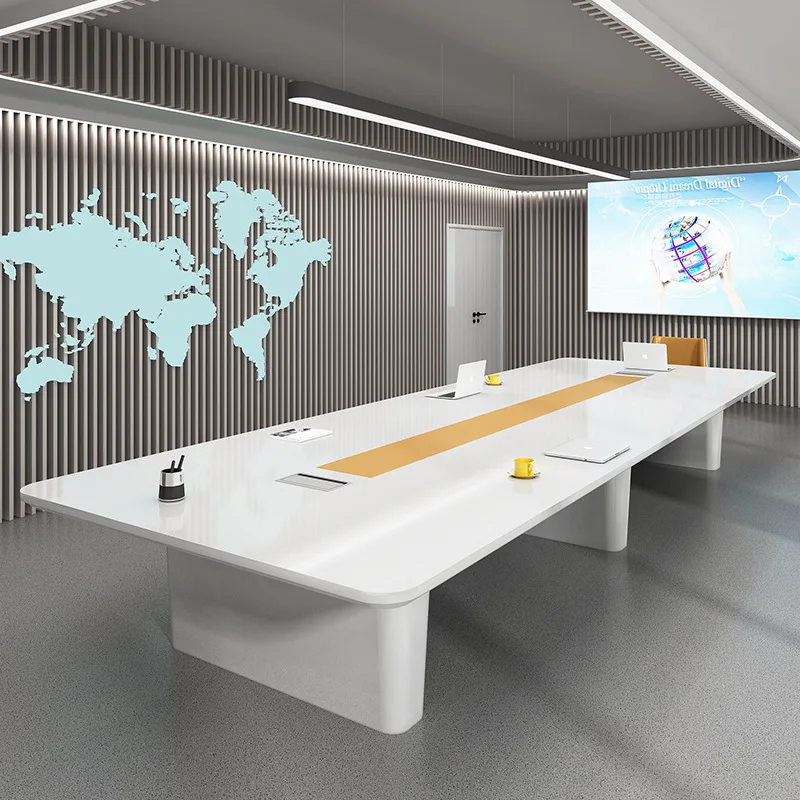 

Painted conference table, long table, simple modern strip table, personalized conference room, rectangular reception table