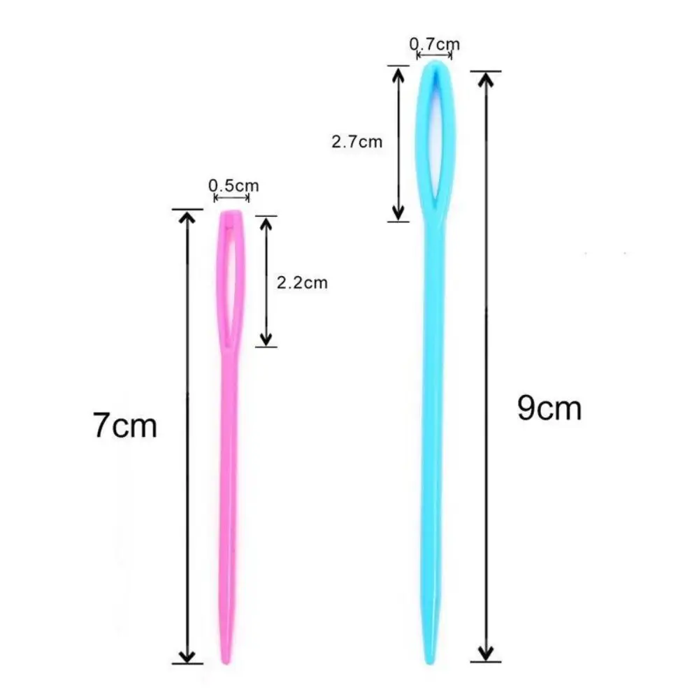 20 buah Set jarum jahit plastik baru benang rajut wol jarum rajut buatan tangan jarum jarum antiselip Aksesori gesper