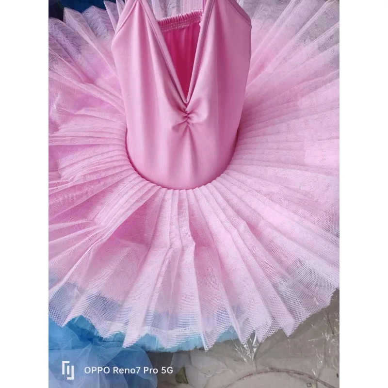 Children's Dance Practice Soft  Performance Costume Half-body  Webbing Edge Mesh