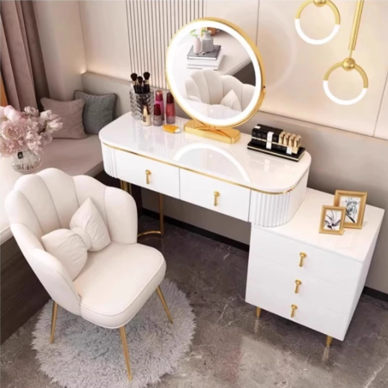 Storage Cabinet Dresser Professional Drawer Makeup Bedroom Dressing Table Mirror Modern Penteadeiras De Maquiagem Room Furniture