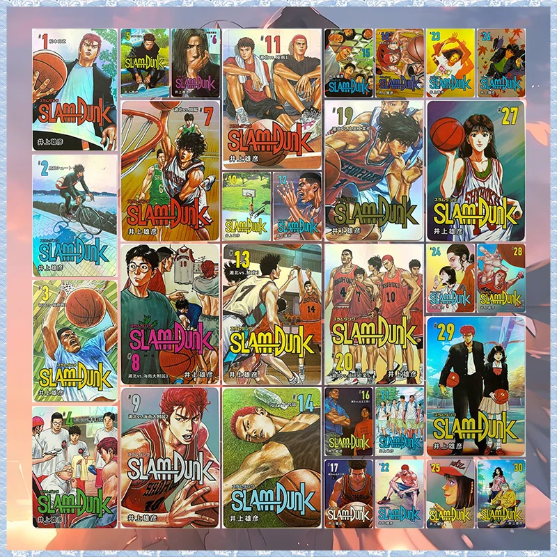 30pcs Anime DIY ACG Sakuragi Hanamichi Shinichi Maki Akagi Takenori Mitsui Hisashi Haruko Akagi Collectible Cards Birthday Gift