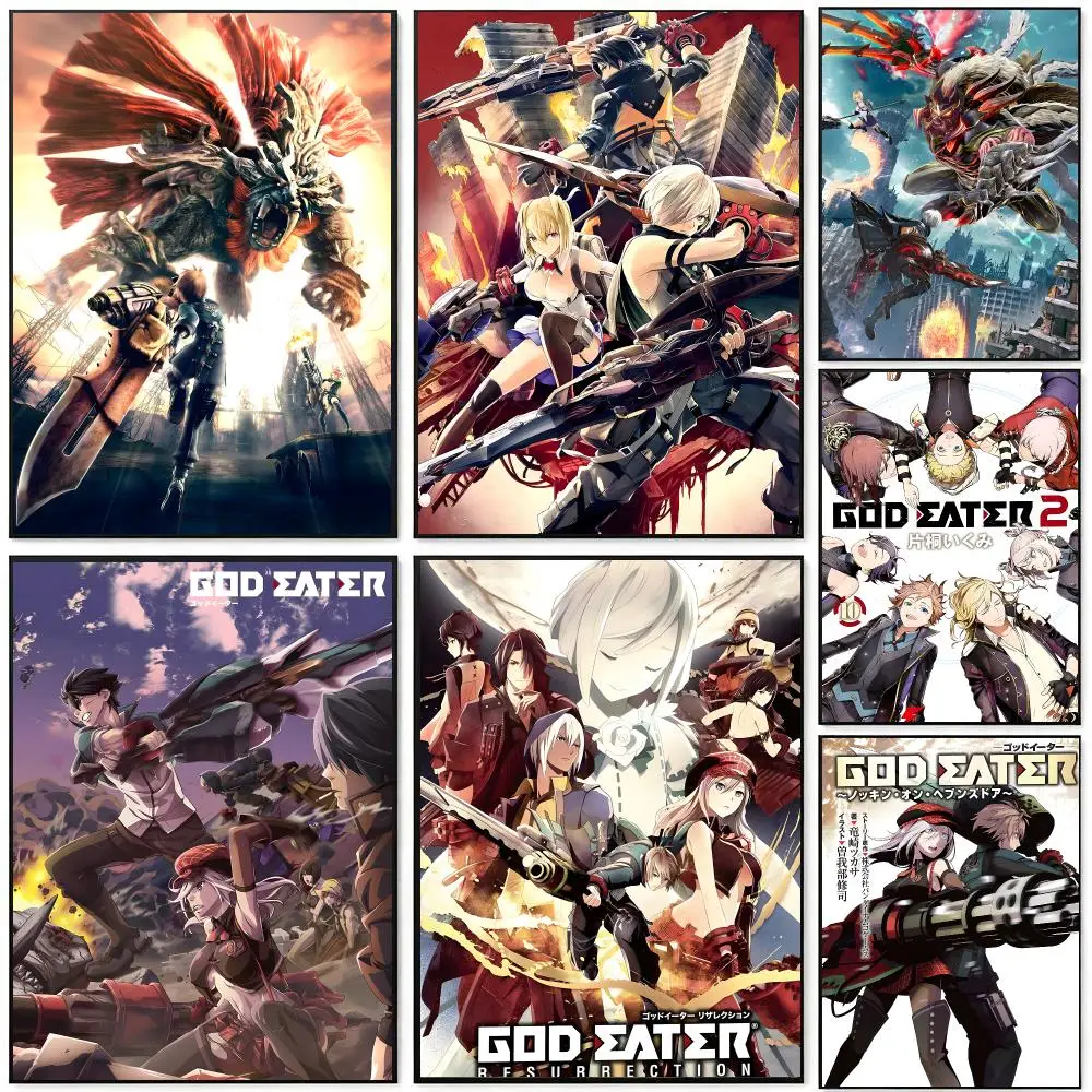God Eater Anime Poster Poster HD Waterproof Self-Adhesive Wall Art – Multi-Scene Use, Top Gift Pick