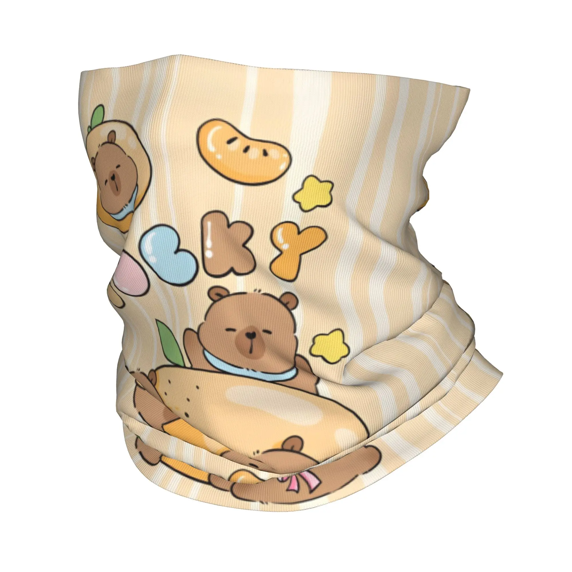 

Cute Capybara Lucky Bandana Neck Cover Printed Wrap Scarf Warm Cycling Scarf Running for Men Women Adult Washable